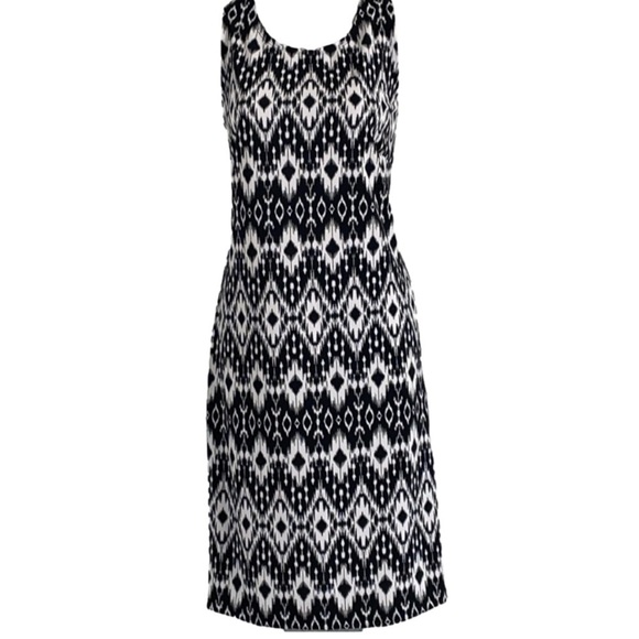 George Slip Dress Black and White Patterned - Picture 1 of 16